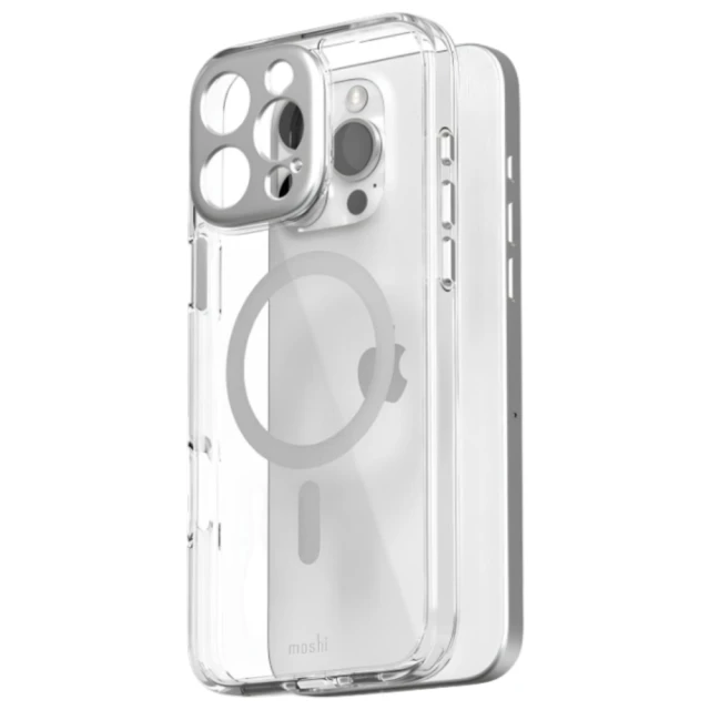 Чохол Moshi iGlaze Slim Hardshell Case для iPhone 16 Pro Max Luna Silver with MagSafe (99MO241014)