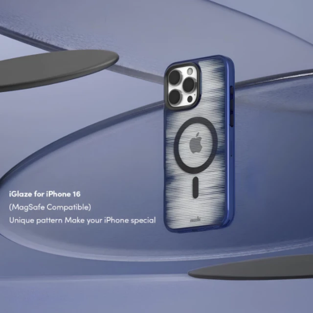 Чохол Moshi iGlaze Hardshell для iPhone 16 Pro Max Mist White with MagSafe (99MO241016)