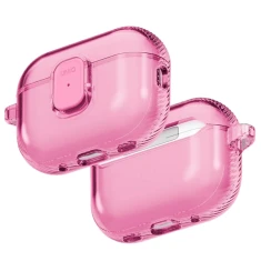 Чохол для навушників UNIQ Lock Case Glase Pro для AirPods Pro 3 Pink (UNIQ-AIRPODSPRO3-GLSPCPNK)
