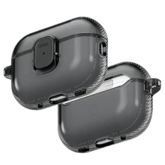 Чохол для навушників UNIQ Lock Case Glase Pro для AirPods Pro 3 Smoke (UNIQ-AIRPODSPRO3-GLSPGSMK)