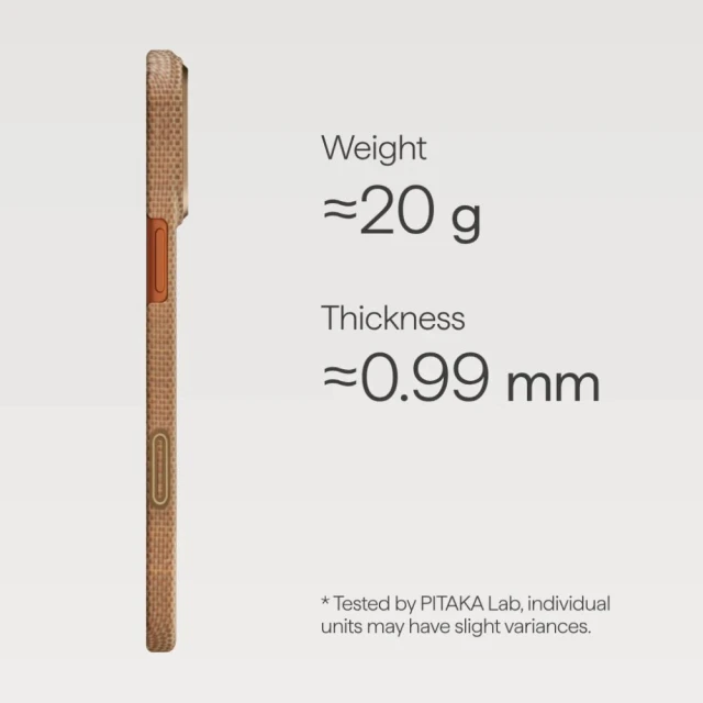 Чохол Pitaka Ultra-Slim для iPhone 17 Pro Golden Glint with MagSafe (KI1705AG)