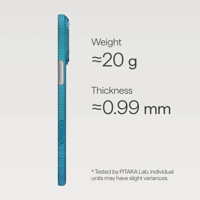 Чохол Pitaka Ultra-Slim для iPhone 17 Pro Lucid Blue with MagSafe (KI1706AG)