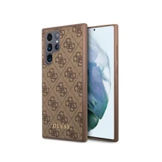 Чохол Guess 4G Metal Gold Logo для Samsung Galaxy S23 Ultra S918 Brown (GUHCS23LG4GFBR)