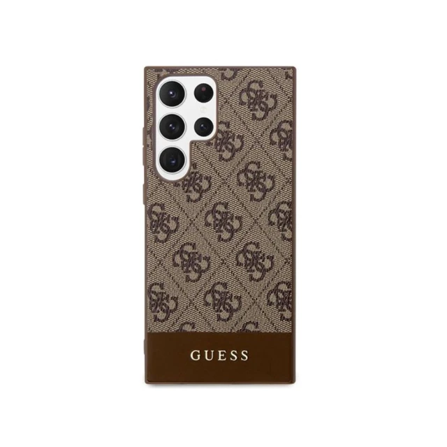 Чохол Guess 4G Stripe Collection для Samsung Galaxy S23 Ultra S918 Brown (GUHCS23LG4GLBR)