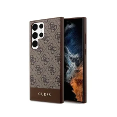 Чохол Guess 4G Stripe Collection для Samsung Galaxy S23 Ultra S918 Brown (GUHCS23LG4GLBR)