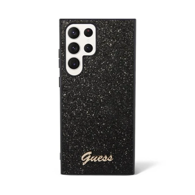 Чохол Guess Glitter Script для Samsung Galaxy S23 Ultra S918 Black (GUHCS23LHGGSHK)