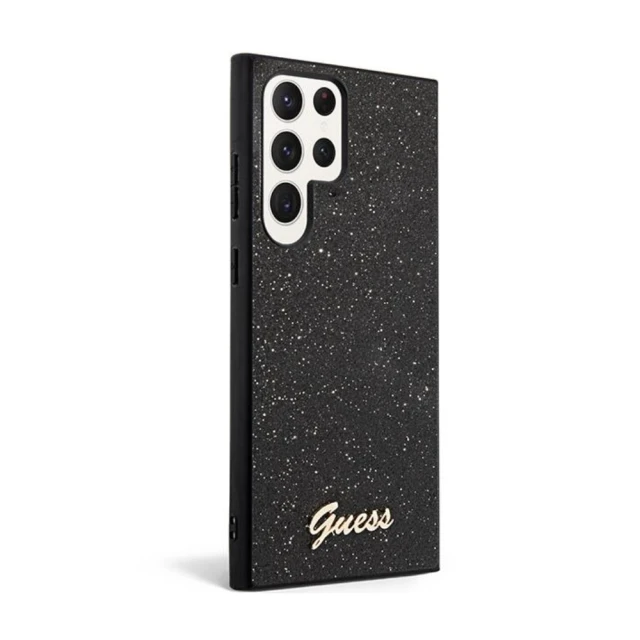 Чохол Guess Glitter Script для Samsung Galaxy S23 Ultra S918 Black (GUHCS23LHGGSHK)