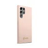 Чохол Guess Silicone Script Metal Logo для Samsung Galaxy S23 Ultra S918 Pink (GUHCS23LLSLMGPP)