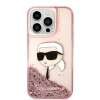 Чохол Karl Lagerfeld Glitter Karl Head для iPhone 14 Pro Pink (KLHCP14LLNKHCP)