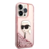 Чохол Karl Lagerfeld Glitter Karl Head для iPhone 14 Pro Pink (KLHCP14LLNKHCP)