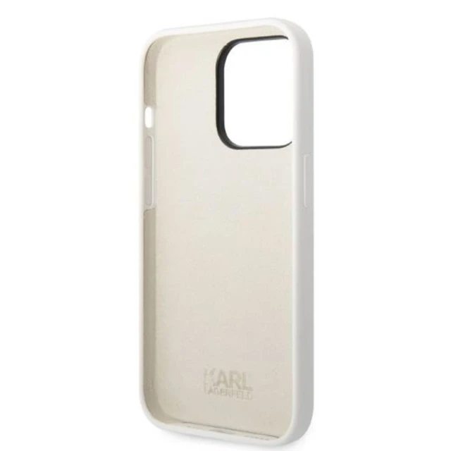 Чохол Karl Lagerfeld Silicone Choupette для iPhone 14 Pro White (KLHCP14LSNCHBCH)