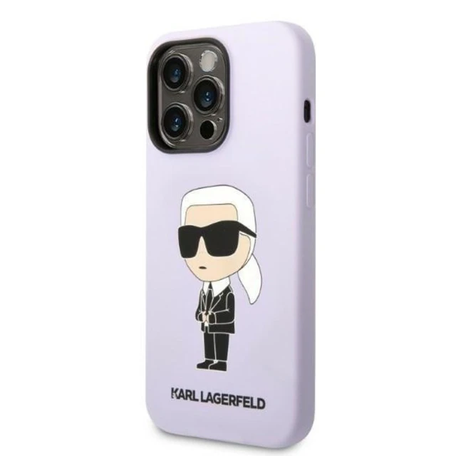 Чохол Karl Lagerfeld Silicone Ikonik для iPhone 14 Pro Purple (KLHCP14LSNIKBCU)