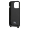 Чохол Karl Lagerfeld Monogram Plaque Logo Strap для iPhone 14 Pro Black (KLHCP14LSTMMK)