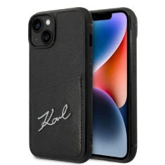 Чехол Karl Lagerfeld Signature Logo Cardslot для iPhone 14 Plus Black (KLHCP14MCSSK)