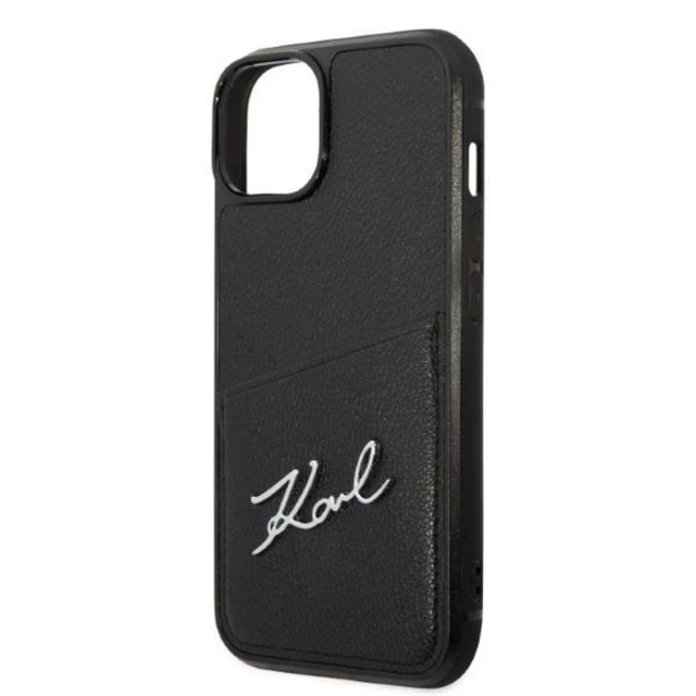 Чохол Karl Lagerfeld Signature Logo Cardslot для iPhone 14 Plus Black (KLHCP14MCSSK)