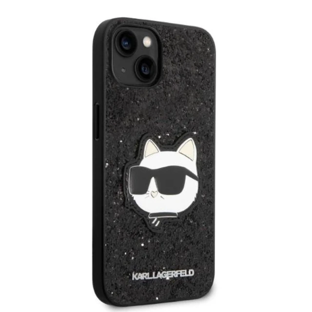 Чехол Karl Lagerfeld Glitter Choupette Patch для iPhone 14 Plus Black (KLHCP14MG2CPK)