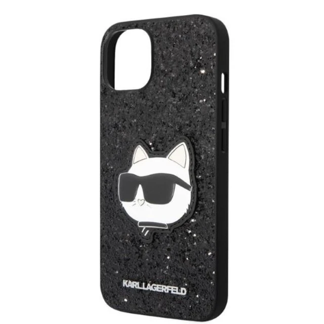 Чехол Karl Lagerfeld Glitter Choupette Patch для iPhone 14 Plus Black (KLHCP14MG2CPK)