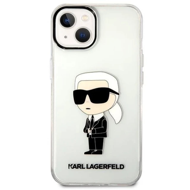 Чохол Karl Lagerfeld Ikonik Karl Lagerfeld для iPhone 14 Plus Transparent (KLHCP14MHNIKTCT)