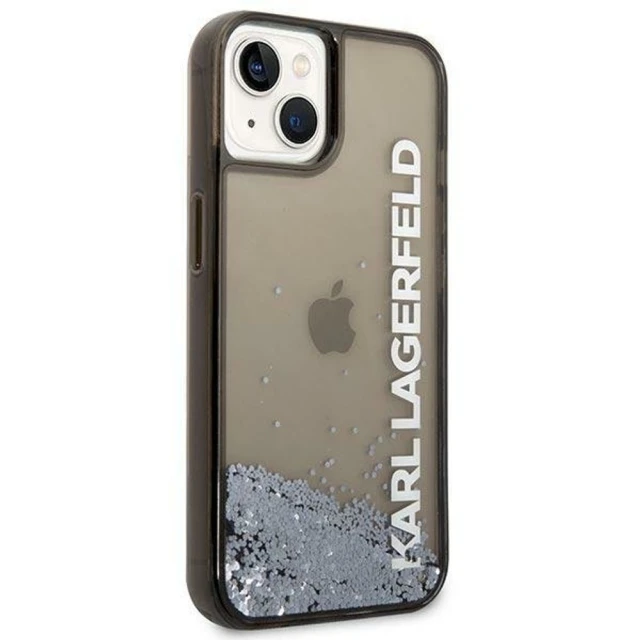 Чохол Karl Lagerfeld Liquid Glitter Elong для iPhone 14 Plus Black (KLHCP14MLCKVK)