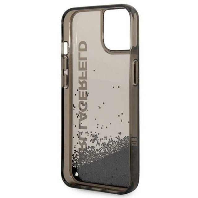 Чохол Karl Lagerfeld Liquid Glitter Elong для iPhone 14 Plus Black (KLHCP14MLCKVK)