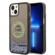 Чехол Karl Lagerfeld Liquid Glitter RSG для iPhone 14 Plus Black (KLHCP14MLCRSGRK)