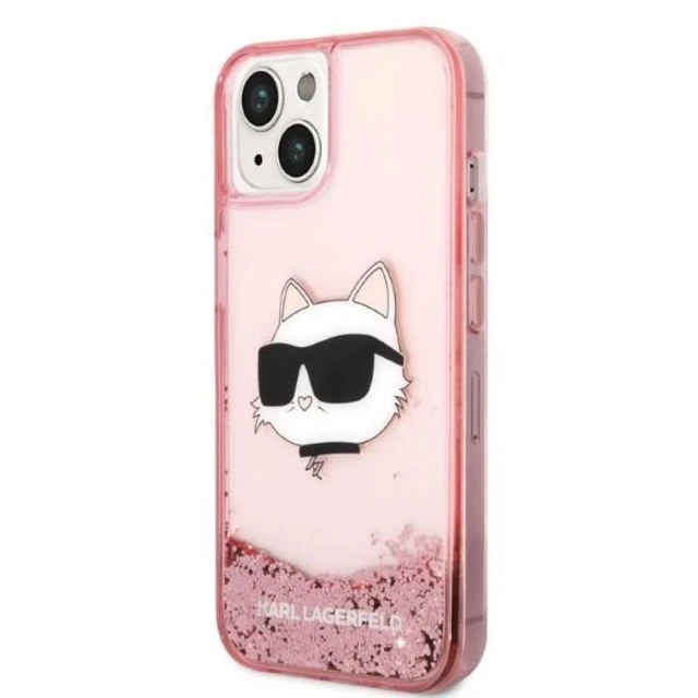 Чехол Karl Lagerfeld Glitter Choupette Head для iPhone 14 Plus Pink (KLHCP14MLNCHCP)