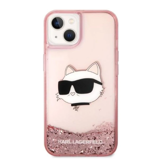 Чехол Karl Lagerfeld Glitter Choupette Head для iPhone 14 Plus Pink (KLHCP14MLNCHCP)