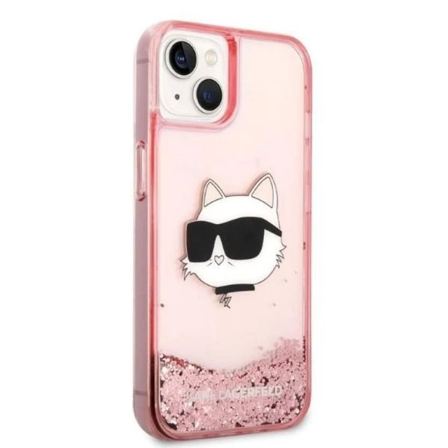 Чехол Karl Lagerfeld Glitter Choupette Head для iPhone 14 Plus Pink (KLHCP14MLNCHCP)