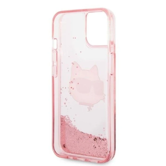 Чехол Karl Lagerfeld Glitter Choupette Head для iPhone 14 Plus Pink (KLHCP14MLNCHCP)