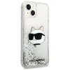 Чехол Karl Lagerfeld Glitter Choupette Head для iPhone 14 Plus Silver (KLHCP14MLNCHCS)