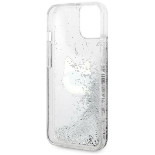 Чехол Karl Lagerfeld Glitter Choupette Head для iPhone 14 Plus Silver (KLHCP14MLNCHCS)