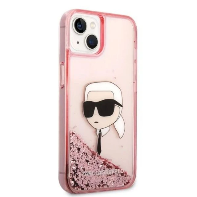 Чохол Karl Lagerfeld Glitter Karl Head для iPhone 14 Plus Pink (KLHCP14MLNKHCP)