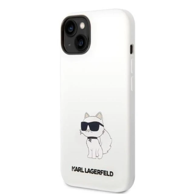 Чохол Karl Lagerfeld Silicone Choupette для iPhone 14 Plus White (KLHCP14MSNCHBCH)