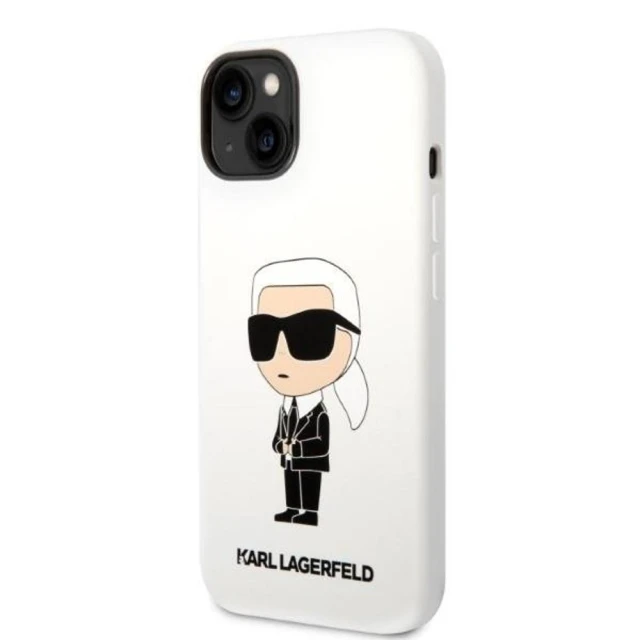 Чехол Karl Lagerfeld Silicone Ikonik для iPhone 14 Plus White (KLHCP14MSNIKBCH)