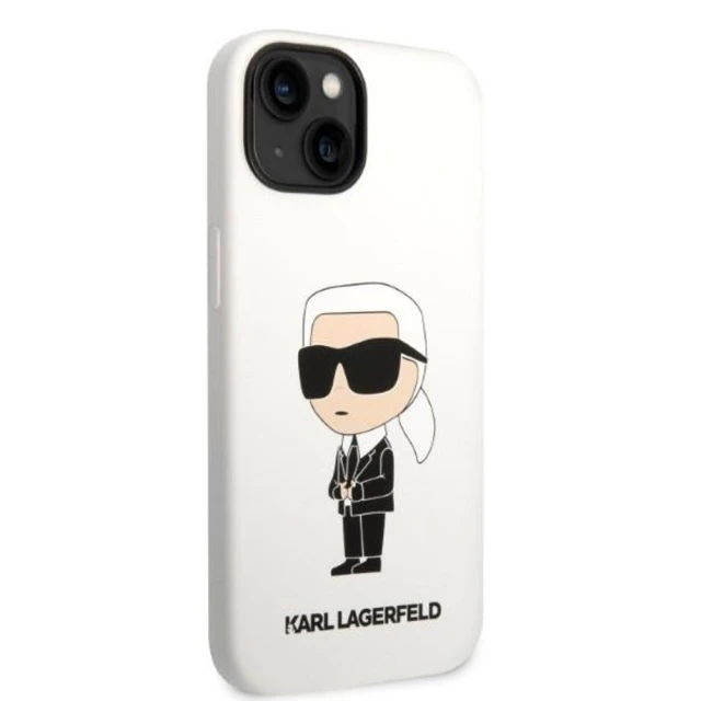 Чехол Karl Lagerfeld Silicone Ikonik для iPhone 14 Plus White (KLHCP14MSNIKBCH)