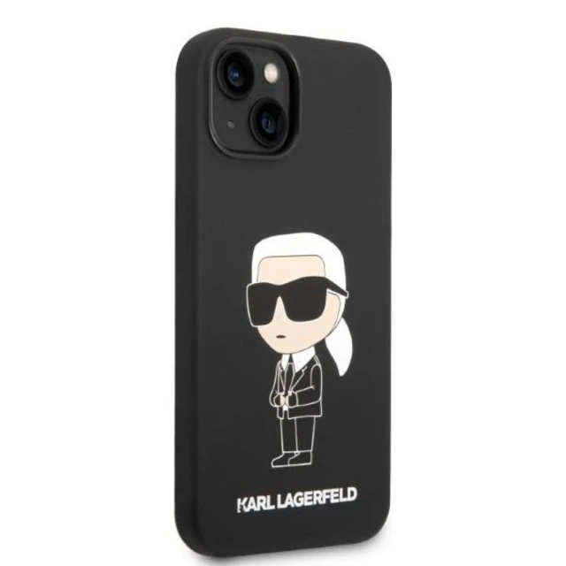 Чохол Karl Lagerfeld Silicone Ikonik для iPhone 14 Plus Black (KLHCP14MSNIKBCK)