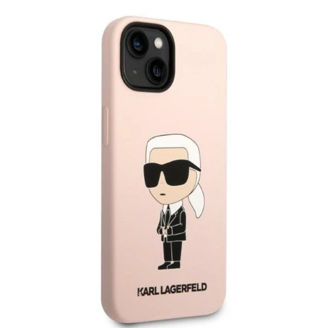 Чохол Karl Lagerfeld Silicone Ikonik для iPhone 14 Plus Pink (KLHCP14MSNIKBCP)