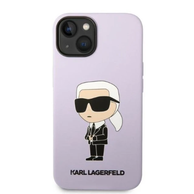 Чохол Karl Lagerfeld Silicone Ikonik для iPhone 14 Plus Purple (KLHCP14MSNIKBCU)