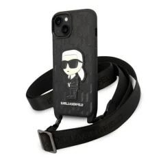 Чохол Karl Lagerfeld Monogram Ikonik Patch для iPhone 14 Plus Black (KLHCP14MSTKMK)