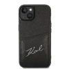 Чохол Karl Lagerfeld Signature Logo Cardslot для iPhone 14 | 13 Black (KLHCP14SCSSK)