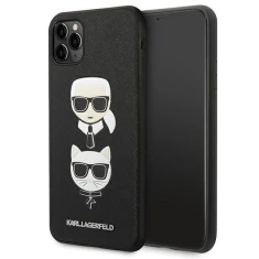 Чохол Karl Lagerfeld Saffiano Karl & Choupette Head для iPhone 11 Pro Max Black (KLHCN65SAKICKCBK)