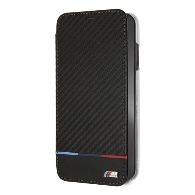 Чехол BMW для iPhone XS Max M Collection PU Carbon Stripe Black (BMTRBKI65PUCARTCBK)