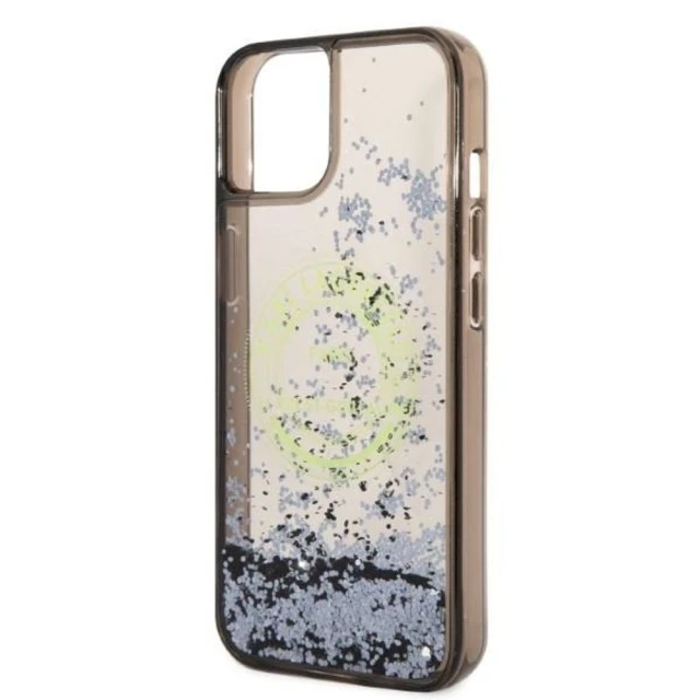 Чохол Karl Lagerfeld Liquid Glitter RSG для iPhone 14 | 13 Black (KLHCP14SLCRSGRK)