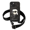 Чохол Karl Lagerfeld Monogram Ikonik Patch для iPhone 14 | 13 Black (KLHCP14SSTKMK)