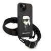 Чохол Karl Lagerfeld Monogram Ikonik Patch для iPhone 14 | 13 Black (KLHCP14SSTKMK)