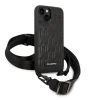 Чохол Karl Lagerfeld Monogram Plaque Logo Strap для iPhone 14 | 13 Black (KLHCP14SSTMMK)