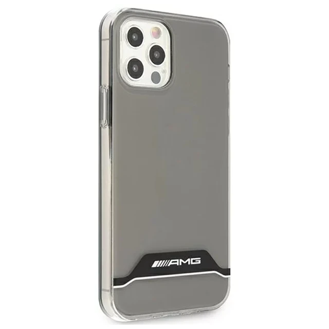 Чехол Mercedes для iPhone 12 | 12 Pro Electroplate Horizontal Black/White (AMHCP12MTCBW)