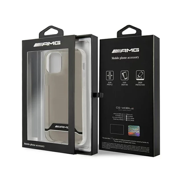 Чехол Mercedes для iPhone 12 | 12 Pro Electroplate Horizontal Black/White (AMHCP12MTCBW)