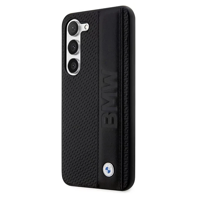 Чохол BMW для Samsung Galaxy S23 S911 Leather Textured and Stripe Black (BMHCS23S22RDPK)