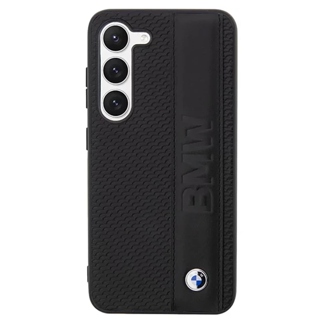 Чохол BMW для Samsung Galaxy S23 S911 Leather Textured and Stripe Black (BMHCS23S22RDPK)